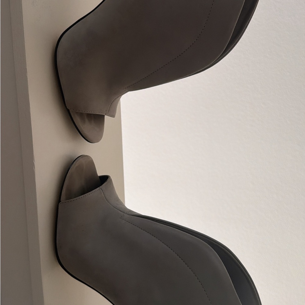 Aldo Gray Peep-Toe Ankle Booties